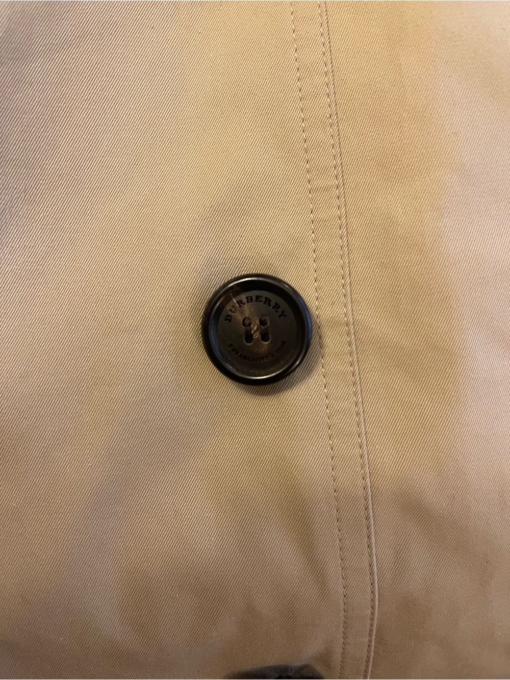 Authentic Burberry Beige Double-Breasted Trench Coat - Picture 3 of 14